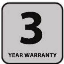 3 YEAR WARRANTY