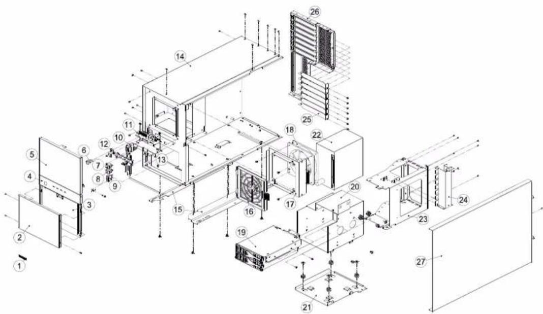 Advantech IPC-7130 - A.1 Exploded Diagram &amp; Parts List/ 分解图和部件列表 / 爆炸圖及零件表 - 1