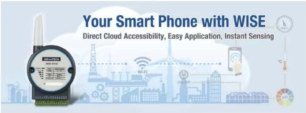 Your Smart Phone with WISE Direct Cloud Accessibility, Easy Application, Instant Sensing