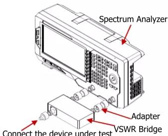 Spectrum Analyzer Adapter VSWR Bridge Connect the device under test