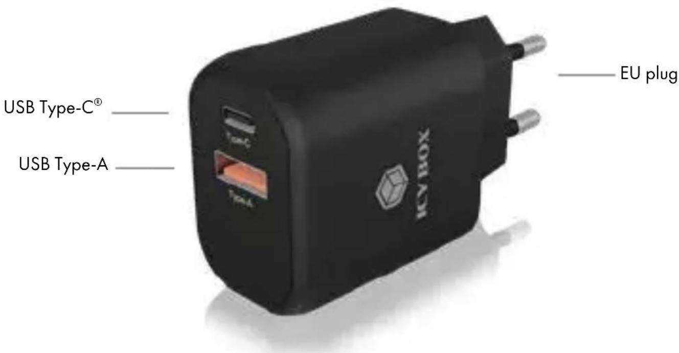 USB Type-C® USB Type-A ICY BOX EU plug