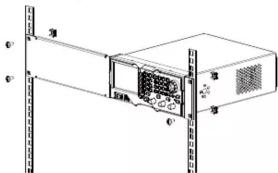 Technical diagram of a rack-mounted server unit with labeled ports and internal components