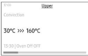 12:00 Upper Convection 30°C >> 160°C 13:30 | Oven Off OFF