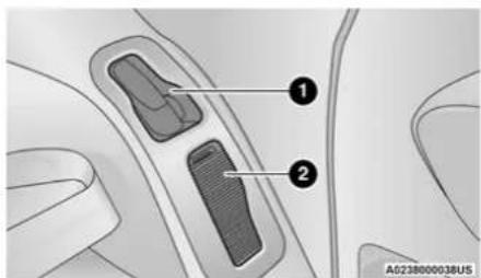 Diagram of a vehicle interior with labeled parts, showing numbered components and a vehicle identifier