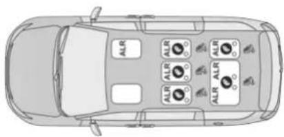 Chrysler Pacifica Hybrid (2023) - Seven Passenger Bench Seat LATCH Positions - 2