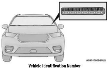 XXXXXXXXXXXXXX Vehicle Identification Number A0901000061US