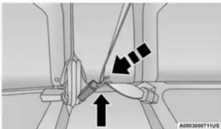 Chrysler Pacifica Hybrid (2023) - Second Row Center (If Equipped) And Third Row Center Seat Belt Operating Instructions - 6