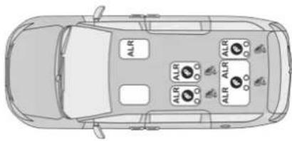 Chrysler Pacifica Hybrid (2023) - LATCH Positions For Installing Child Restraints In This Vehicle - 1
