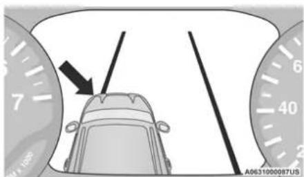 Diagram showing a car with directional arrows and speedometer readings, likely illustrating vehicle speed or traffic flow.