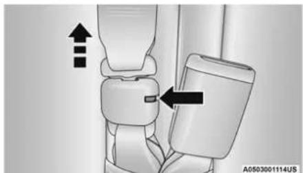 Chrysler Pacifica Hybrid (2023) - Second Row Center (If Equipped) And Third Row Center Seat Belt Operating Instructions - 7