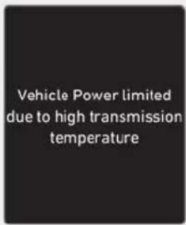 Vehicle Power limited due to high transmission temperature