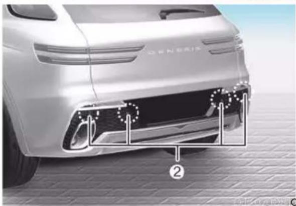 Genesis GV70 (2023) - FORWARD/REVERSE PARKING DISTANCE WARNING (PDW) (IF EQUIPPED) - 2