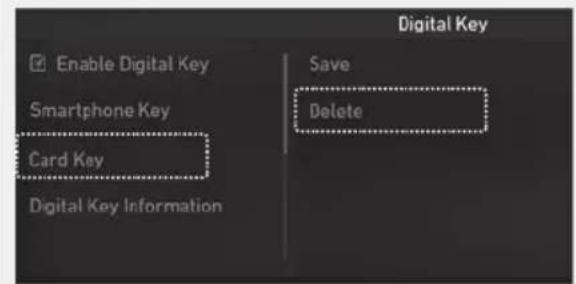 Digital Key Enable Digital Key Smartphone Key Card Key Digital Key Information Save Delete