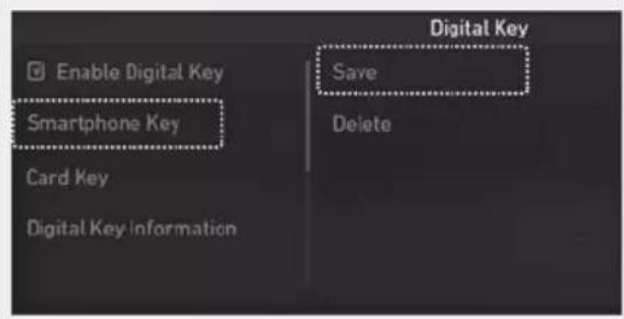 Digital Key Enable Digital Key Smartphone Key Card Key Digital Key Information Save Delete