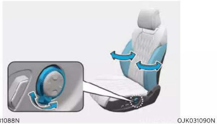 Genesis GV70 (2023) - Seat cushion extension adjustment (for driver's seat) (if equipped) - 3