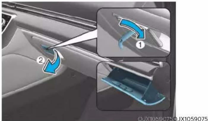 Diagram showing car door cleaning steps with blue arrows indicating direction and magnified views of the component