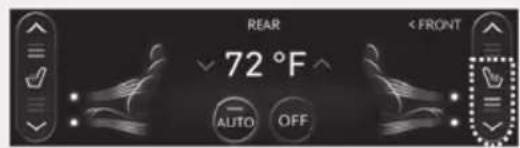 REAR 72 °F AUTO OFF < FRONT