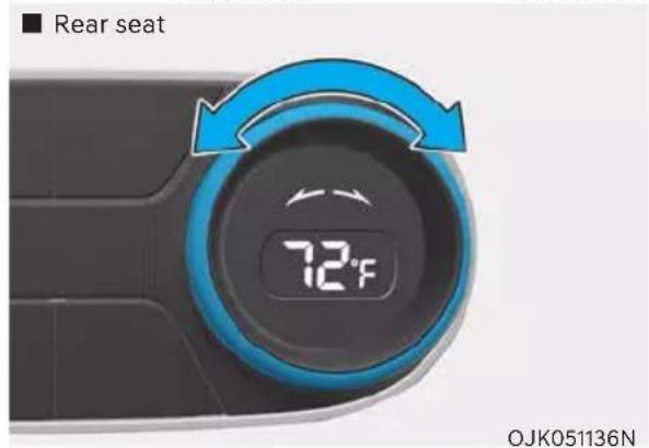 ■ Rear seat 72°F OJK051136N