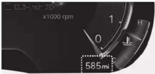 □ 12.3-inch 3D x1000 rpm 1 H 0 E 585mi