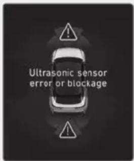 Ultrasonic sensor error or blockage