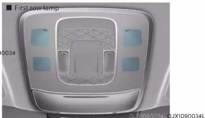 ■ First row lamp OJX1090034 OJX1090034L