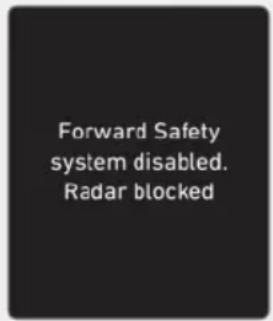 Forward Safety system disabled. Radar blocked