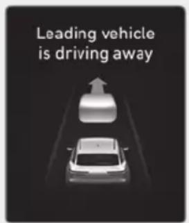 Leading vehicle is driving away