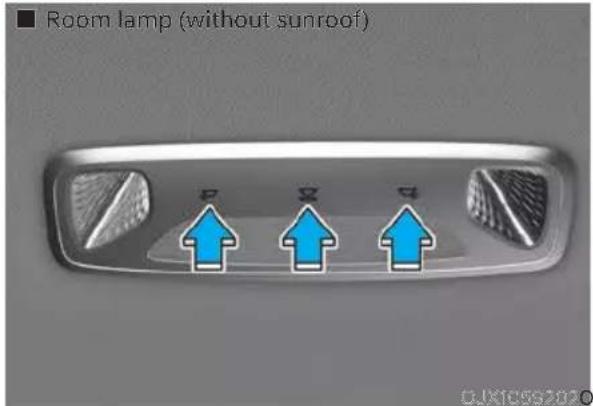 Room lamp (without sunroof) a b c OJK10552020