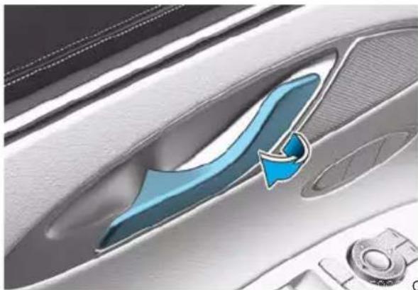 Genesis GV70 (2023) - Operating Door Locks From Inside the Vehicle With the door handle - 1