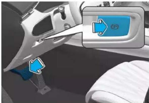 Genesis GV70 (2023) - Releasing the parking brake - 1
