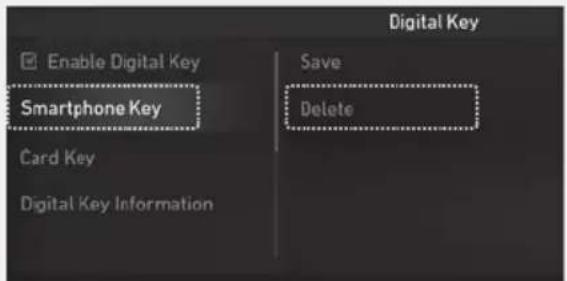 Digital Key Enable Digital Key Smartphone Key Card Key Digital Key Information Save Delete