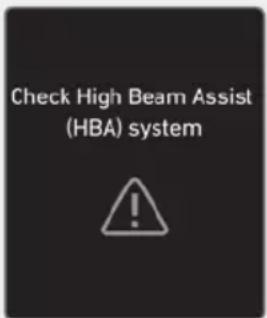 Check High Beam Assist (HBA) system