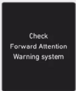 Check Forward Attention Warning system