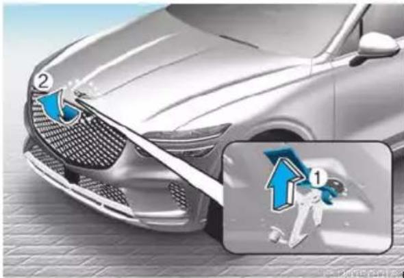 Genesis GV70 (2023) - Opening the hood - 2