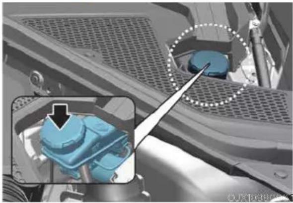 Genesis GV70 (2023) - Checking the Brake Fluid Level - 1