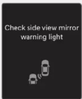 Check side view mirror warning light