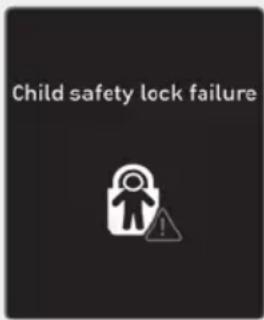 Child safety lock failure