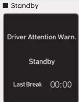 ■ Standby Driver Attention Warn. Standby Last Break 00:00