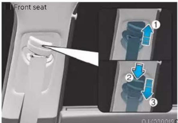 Front seat ① ② ③