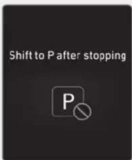 Shift to P after stopping P