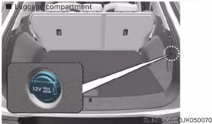 Luggage compartment 12V MAX 180W Q.K050070JK050070