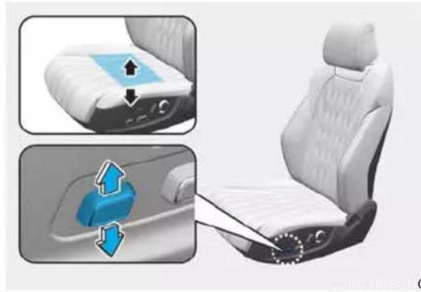Genesis GV70 (2023) - Seat cushion extension adjustment (for driver's seat) (if equipped) - 2