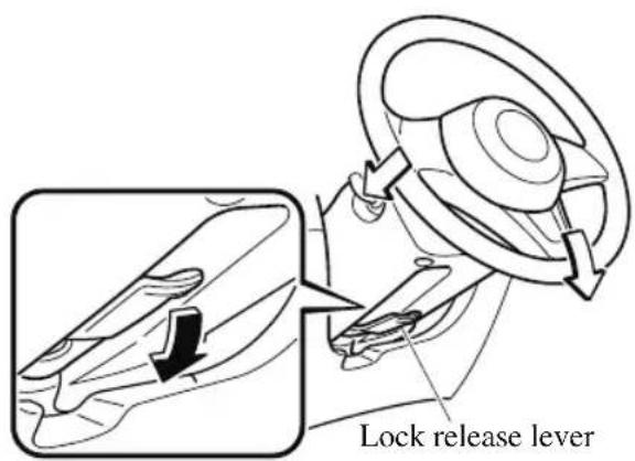 Lock release lever