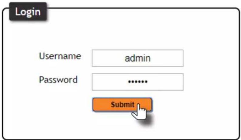 Login Username admin Password .......... Submit