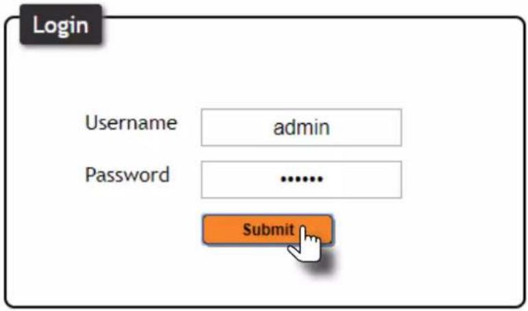 Login Username admin Password .......... Submit
