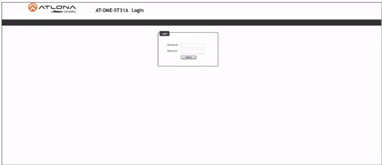 ATLONA a Preset company AT-OME-ST31A Login Login Username: Password: Next