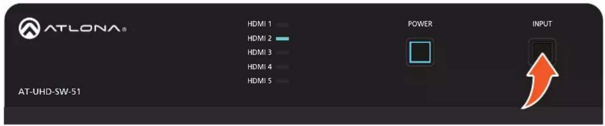 ATLONA® HDMI 1 HDMI 2 HDMI 3 HDMI 4 HDMI 5 POWER INPUT AT-UHD-SW-51