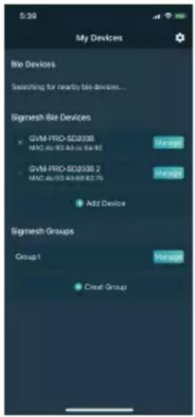 My Devices Bile Devices Searching for nearby bile devices... Signmesh Bile Devices GVM PRO-SD200B MMC-65/93-83-04 68 W2 GVM PRO-SD200B 2 MMC-65/93-83-08 82.76 Add Device Signmesh Groups Group 1 Creat Group