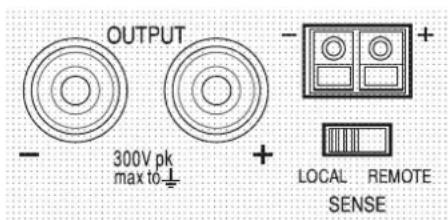 OUTPUT - 300V pk max to ↓ + LOCAL REMOTE SENSE