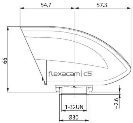 54.7 57.3 66 flexacam | c5 1-32UN Ø30 ~2.6